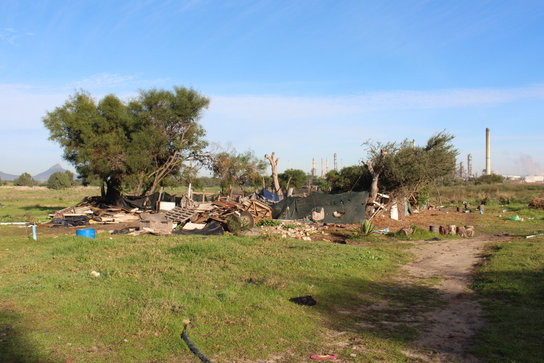 Another torn down encampment