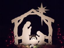 Silhouette of the nativity scene