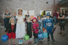 Children dressed up for Halloween