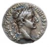 Denarius (coin) featuring the profile of Emperor Tiberius